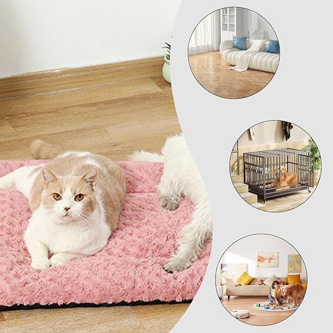 Dog Crate Pad, Functional, – Lightweight Modern Lightweight Compact Stylish Elegant, Washable Pet Cat Bed, Supplies All Seasons Soft Beds | Multipurpose Outdoor Indoor Utility Sleek