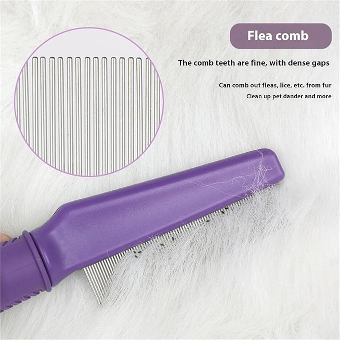 Gentle Massage Cats Grooming Brush ABS Deshedding Comb Reduces Shedding Enhances Maintenance Portable Pet Deshedding Tool