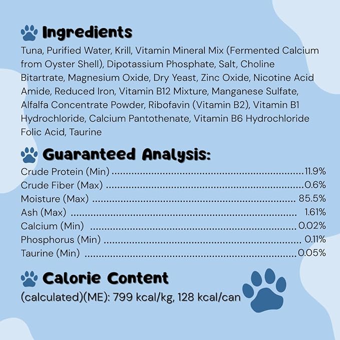 Queen's Cat & NUTRI PLAN Wet Cat Food Gourmet Tuna & Krill Shrimp Meat Recipe 5.64 oz Cans, High Protein Taurine Rich, No Added Preservatives or Seasonings, Complete Balanced Nutrition, Pack of 24