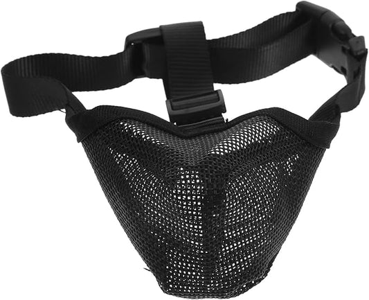 VOSAREA Professional Dog Muzzle Breathable Mesh Soft Mouth Cover Anti-Biting No Barking Muzzle for Large Dogs Black S Size Comfortable Pet Supply Training Grooming
