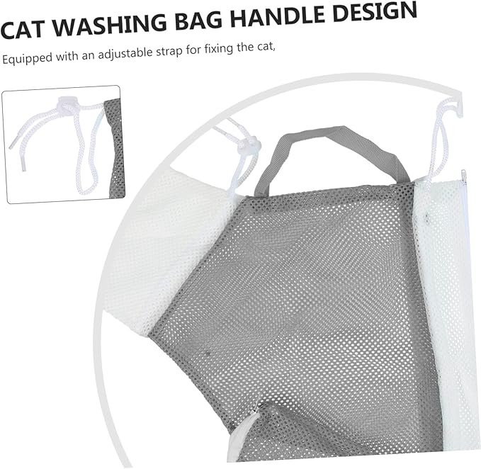 Kisangel Pet Grooming Bath Bag Cat Bathing Supplies Cat Shower Net Bag Grooming Tool