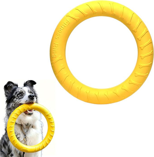 Durable EVA Dog Chew Toy Set, Indestructible Dog Frisbee, Interactive Pet Ball, Dog Pull Ring, Non-Toxic Lightweight Puppy Outdoor Training Playing Supplies for Small Medium Dogs