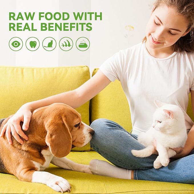 OPET Freeze Dried Cat Treats - Single Ingredient High Protein Pet Food, Healthy Training Snacks, Freeze Dried Chicken Food Toppers for Cats and Dogs, Grain Free (Chicken, 4 Pack)