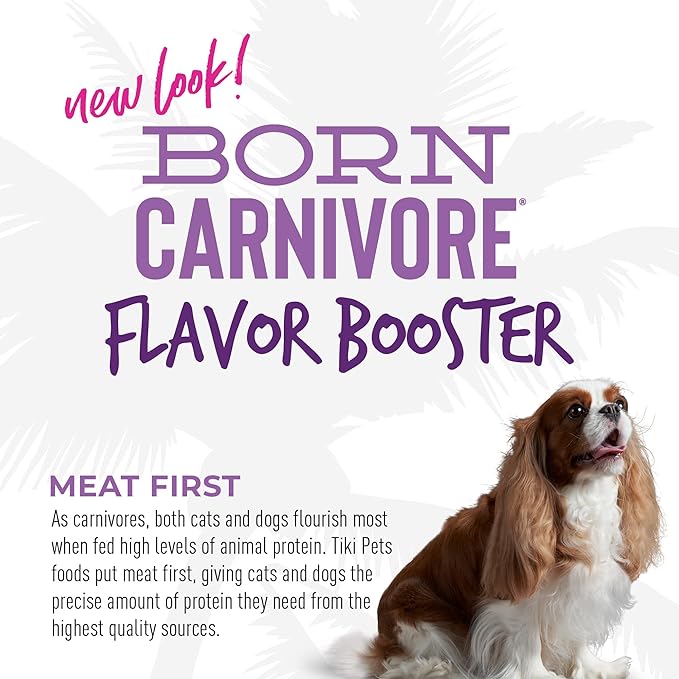 Tiki Dog Born Carnivore Flavor Booster, Lamb Recipe Bisque, Grain Free Meat Based Treat, Meal Topper for All Dog Breeds and All Life Stages, 1.5 oz. 12 Count