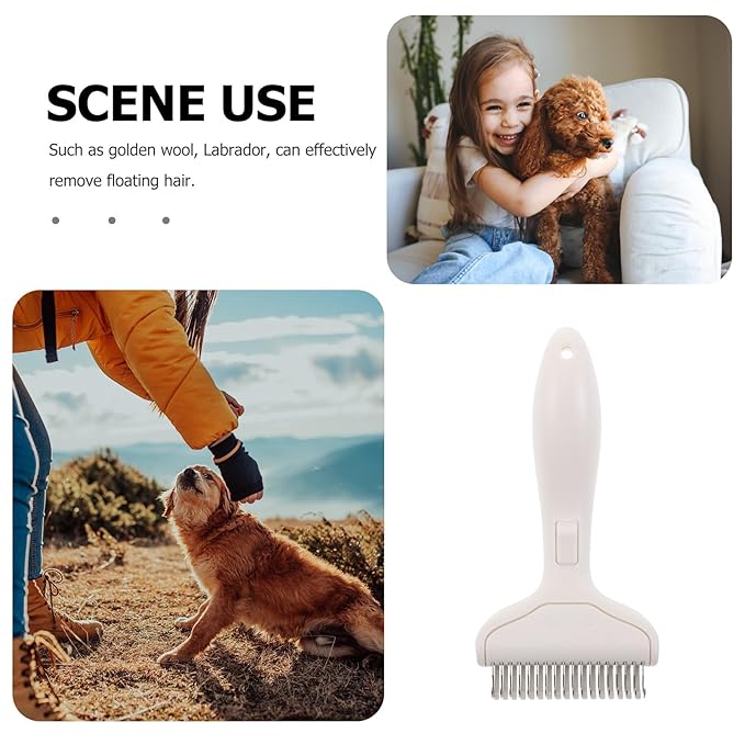 Cat Hair Brush: Pet Grooming Shedding Comb With Stainless Steel Pins Pet Grooming Supplies for Remove Puppy Cat Loose Hair Undercoat