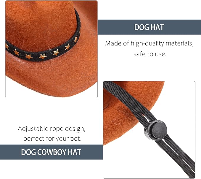 LALAFINA Star Pattern Denim Hat with Velvet Band, M Size Party Pet Headwear and Decorative Puppy Cap for Costume Accessories in Pet Supplies