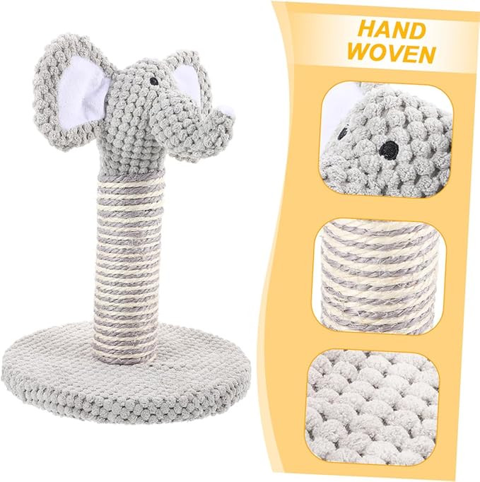 BESPORTBLE 2pcs Sisal Cat Scratching Posts with Climbing Frame Small Elephant Zebra Design Indoor Vertical Scratcher for Kittens and Cats