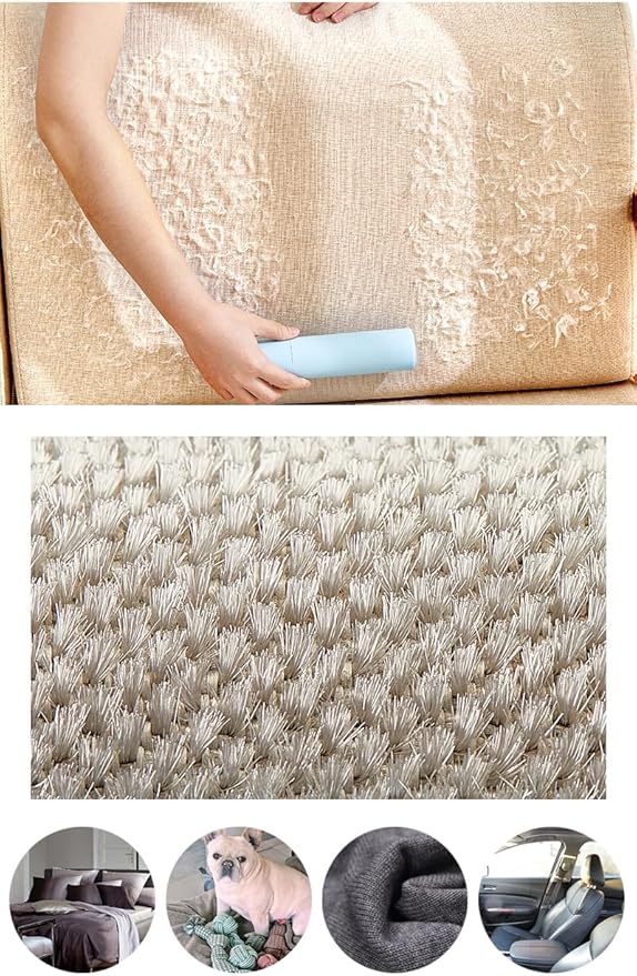 Pet Hair Remover Roller – 360° Self-Cleaning, Reusable Lint Roller for Pet Hair on Couch, Clothes, Car & Bed – Dog & Cat Fur Remover Brush – Pink