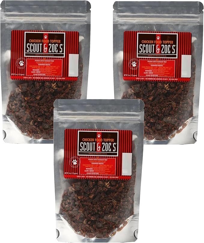 Scout & Zoe's Chicken Food Topper 4 oz Bag (3, Chicken)