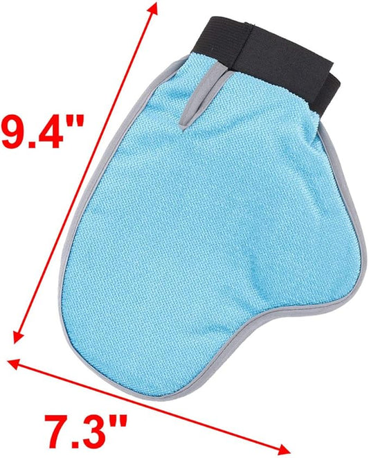 Pet Dog Cat Shower Grooming Bathing Massage Glove Brush Comb Blue Gray (id: 14a 59a b60 02f a8d
