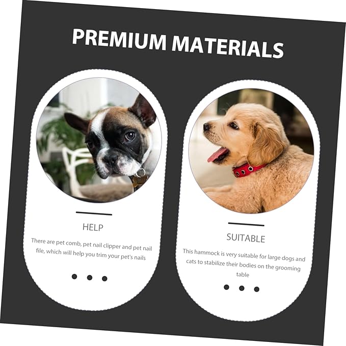 Toyvian 1 Set Pet Shop Hammock for Cat Dog Grooming Breathable Nail Cutting Sling Sturdy Practical Pet Grooming Tool for Home Shops Random Color
