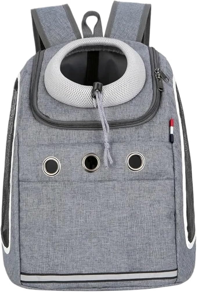 Pet Bag，Compatible for Backpack Portable Travel Breathable Outdoor Carrying Supplies(Gray)