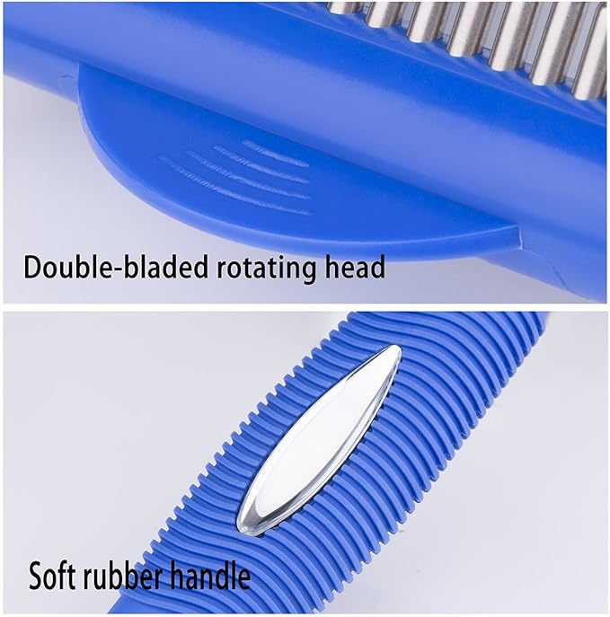 The Desheddinator - Versatile Grooming Tool: Undercoat Rake for Dogs, Cats, and Horses, Deshedding Brush and Comb for Pet Grooming