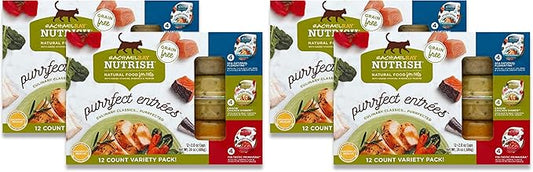 Nutrish Rachael Ray Purrfect Entrees Wet Cat Food,Variety Pack,2 Ounce Cup,(Pack of 48)