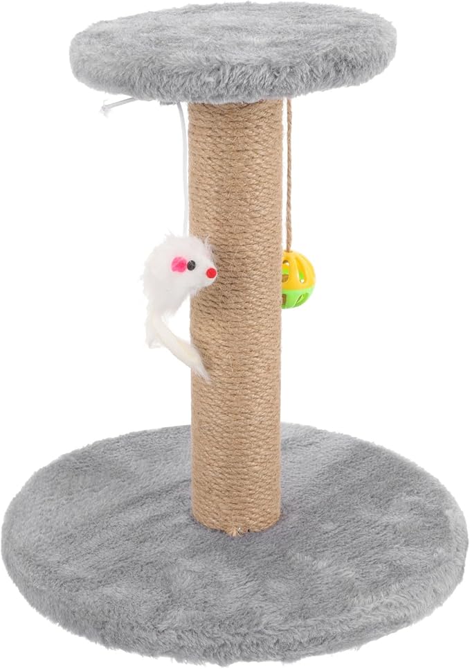 NUOBESTY Sisal Cat Scratching Post with Wear-Resistant Vertical Climbing Pole Small Solid Wood Cat Climber