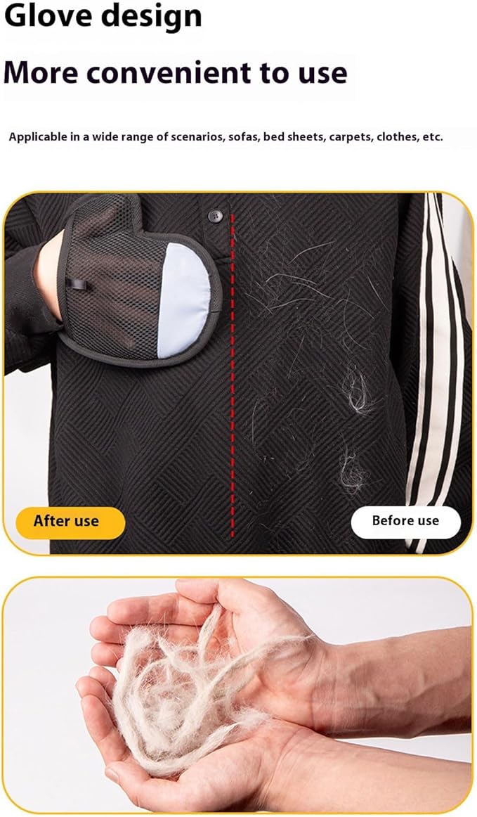 Reusable Pet Grooming Glove Double Side Hair Remover Brush Removes Shedding for Dog Cats Grooming Supply Reusable Pet Brush Glove