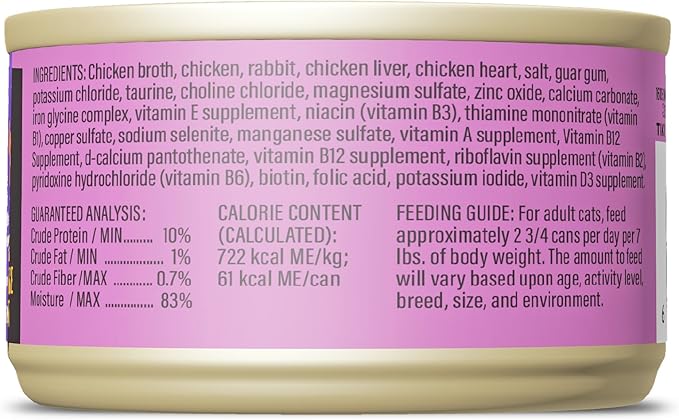 Tiki Cat After Dark Shreds Wet Cat Food, Rabbit & Chicken Liver, 3 oz. Can (12 Count)