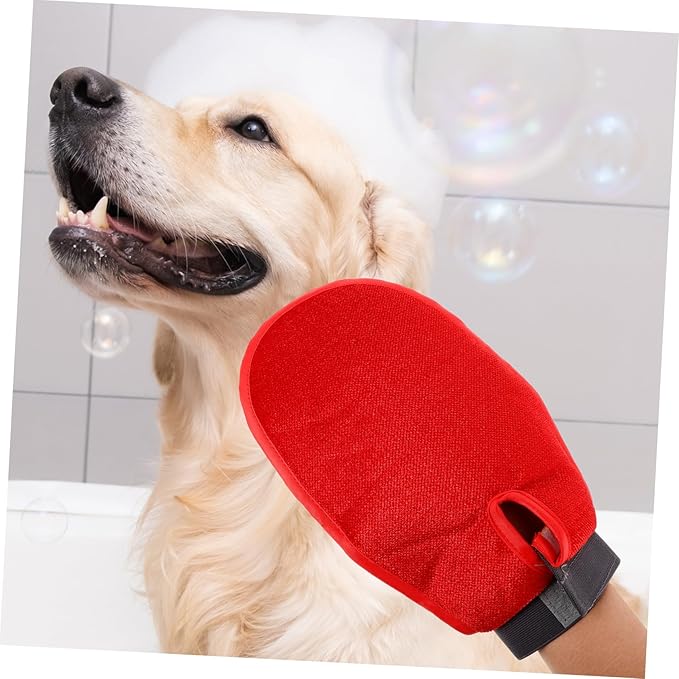 balacoo Pet Massage Brush Glove Double Sided Glove Brush Dog Dematting Comb Pet Shaver for Cats and Grooming