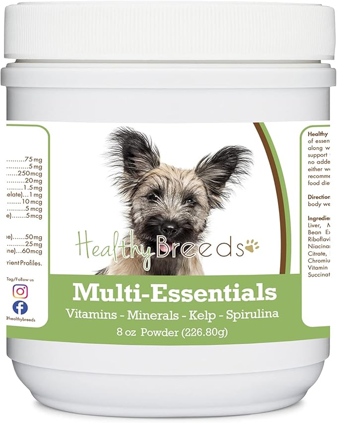 Healthy Breeds Skye Terrier Multi-Essentials Powder for Dogs - an Ideal Supplement of Vitamins, Minerals & Antioxidants for Your Dog - 8 oz