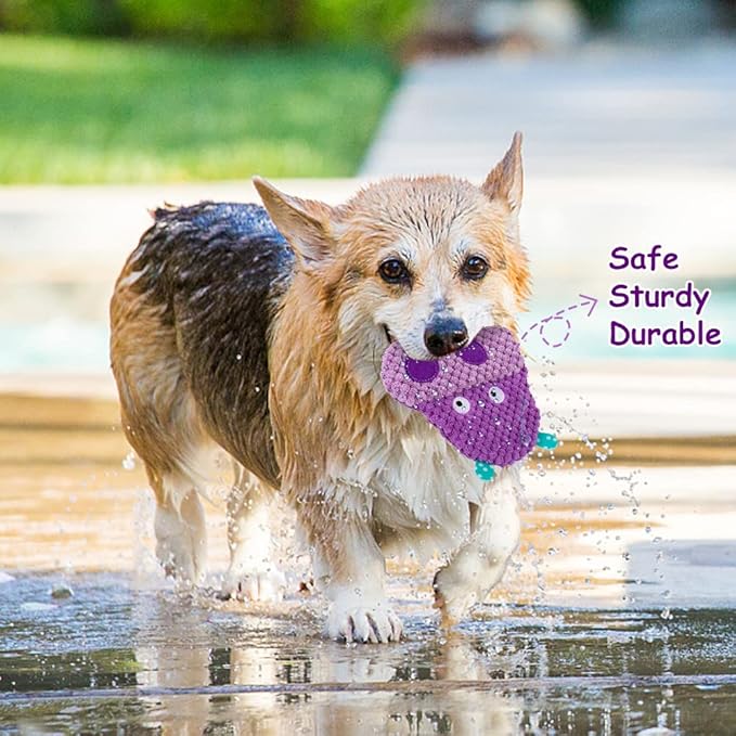 No Stuffing Dog Toys - 8 Pack Squeaky and Crinkle Plush Toys for Small Medium Dogs, Durable for Aggressive Chewers,Cute Puppy Textured Animals