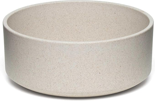 Loving Pets - Dolce Bamboo - Eco-Friendly Pet Bowls & Dishes for Dog, Cats, Puppy Food and Water Dish -Sustainable and Dishwasher Safe, Made with Real Bamboo (Large, Oat-Beige)