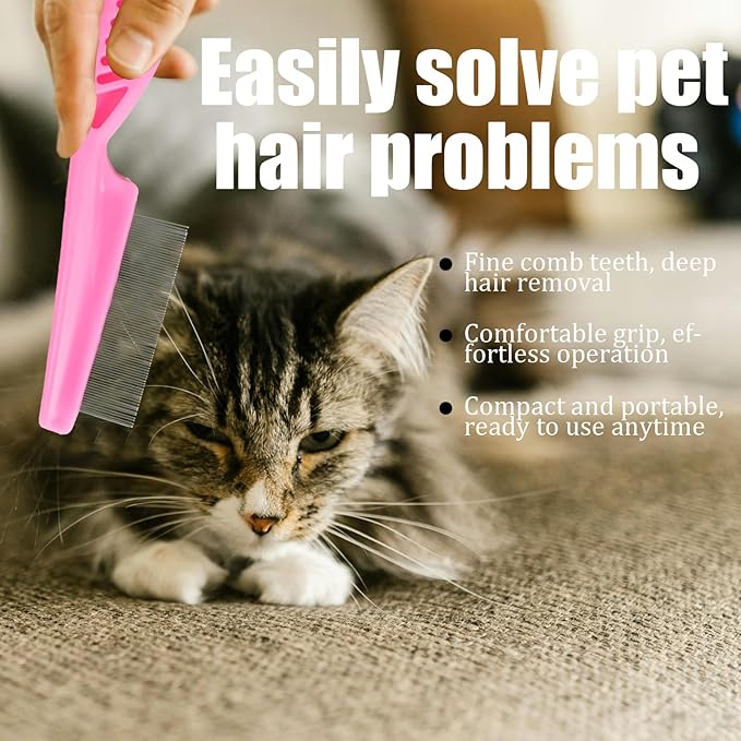 7 Pcs Pet Grooming Kit,Cat Brushes for Indoor Cats,Dog Brush for Long or Short Haired Dogs,Cat Hair Brush Cat Grooming Deshedding Brush for Dog Kitten Horse Massage Removes Loose Fur