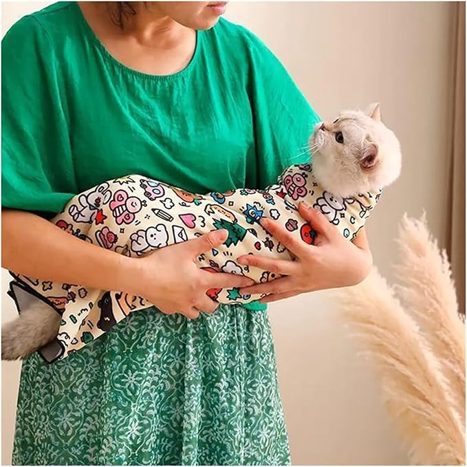 Self-Adherent Cat Grooming Wrap - Scratch Cat Swaddle Burrito Wrap for Nail Trimming & Grooming