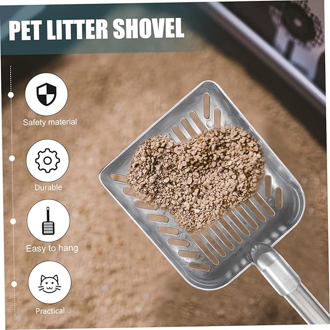 Mikikit Handle Cat Litter Scoop Detachable Cleaning Tool for Easy Pet Waste Removal and Compact Cat Litter Shovel for Home Use