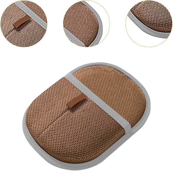Pet Hair Removal Glove for Cats Dogs Electrostatic Pet Fur Remover Tool for Clothing Rugs Furniture Grooming Mitt- Brown