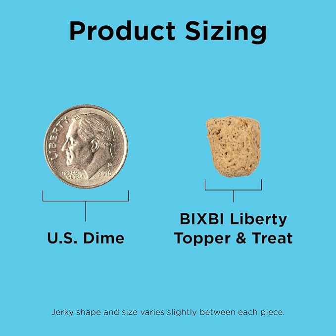 BIXBI Liberty Freeze Dried Dog Food Topper + Dog Treat, Chicken Recipe, 4.5 oz - 98% Meat and Organs - Pantry-Friendly Raw Treat or Food Topper - USA Made