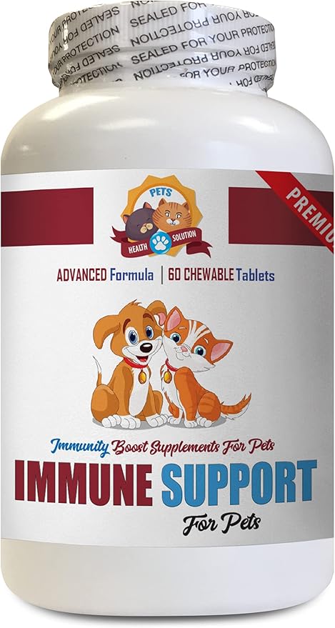 cat Immune System Boost - Premium Immune Support - CAT and Dog Treats - Advanced Blend - Turmeric for Cats - 60 Treats (1 Bottle)