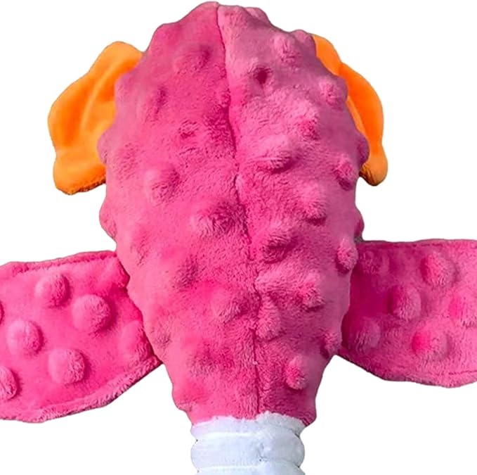 Goose Dog Toy Soft Stuffed Animal Plush Dog Puppy Chew Toys to Keep Them Busy Pet Supplies for Chewers Small Medium and Large Breeds (Rose Red)