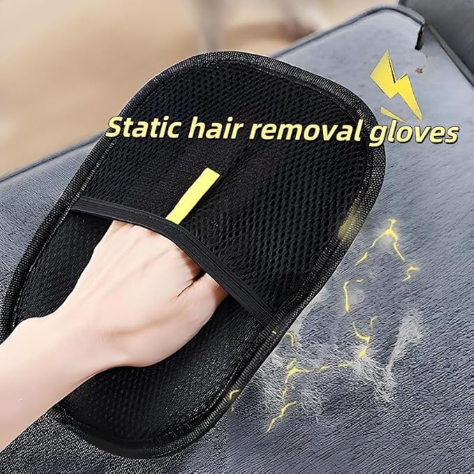 2025 Upgraded Pet Hair Removal Gloves, Reusable Cat and Dog Grooming Gloves, Efficient Pet Hair Care, Suitable for Sofas, Carpets, Car Seats, Long-haired and Short-haired Dogs, Cats and Horses (1)
