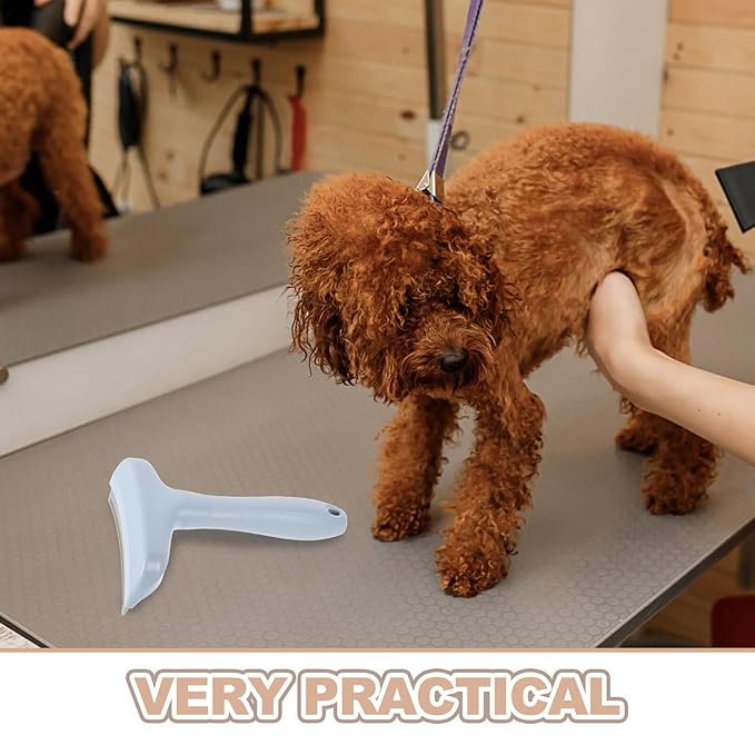 Pet Dematting Comb and Dog Shedding Brush, Large Sky-blue Undercoat Rake Hair Removal Tool for Cats and Dogs, Professional Grooming Supplies for Household Pet Hair Control