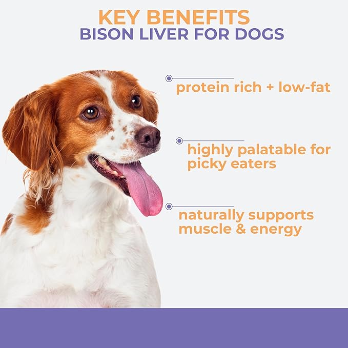 Momentum Carnivore Nutrition Freeze-Dried Bison Liver Dog Treats & Cat Treats – Single-Ingredient, High-Protein, Grain-Free, Lean Novel Protein – Made in USA – 4 oz Bag
