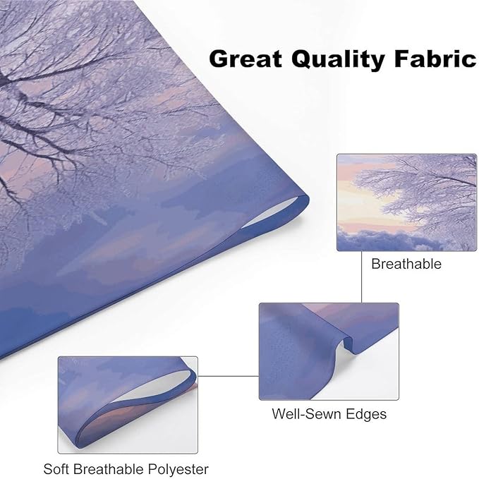Dog Bandana Spring Pet Scarf Adjustable Triangle Winter Landscape Printing Dog Bib Washable Polyester Puppy Bandana for Small Medium Large Dogs Cat Birthday Party Supplies