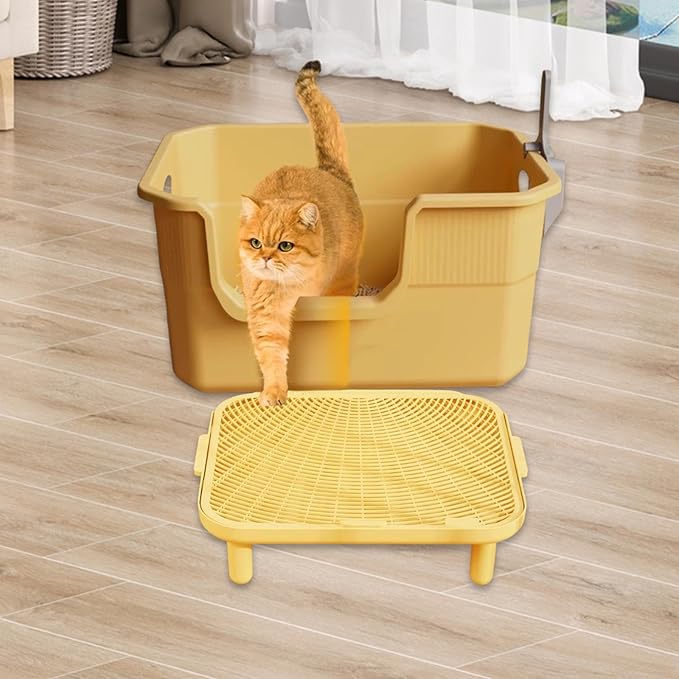 Cat Litter Ramp Trapper Mat Washable Double Layered Non-Slip Step for Indoor Cats Balcony Living Room- Large