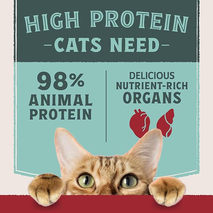 Natural Balance Ultra Protein Wet Cat Food Cuts in Gravy, Variety Pack with Protein-Rich Organs for Cats, Organ Cat Food with High Protein - 2.7oz. Case of 12
