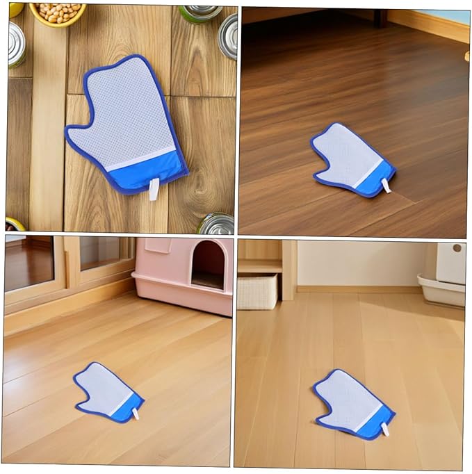 TOYANDONA 2pcs Pet Hair Removal Gloves Double-Sided Electrostatic Grooming Mitts for Cats Dogs Reusable Lint Remover for Furniture Clothes Car Seats Ergonomic Comfortable Fit
