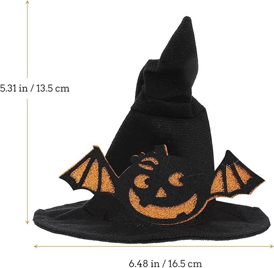 UPKOCH Halloween Pet Cosplay Hat Black Spooky Face Bat Small Pet Hat Decor Dog Headdress Cat Decoration Supply Costume Accessory for Holiday Party