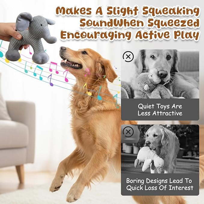 Pet Lori Linen SafariCompanions,Linen Safari Squeaky Dog Chew Toy,Robust Indestructible Dog Stuffed Toy for Small Medium Dogs,Dog Toy with Squeaker-Monkey