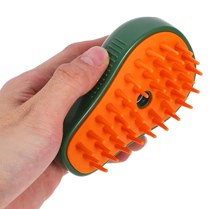 4-In-1 Multifunctional Electric Cat Steam Brush Self-Cleaning and Massage Function, Green Avocado Spray Comb for Indoor Cat Grooming and Tangled Hair Removal