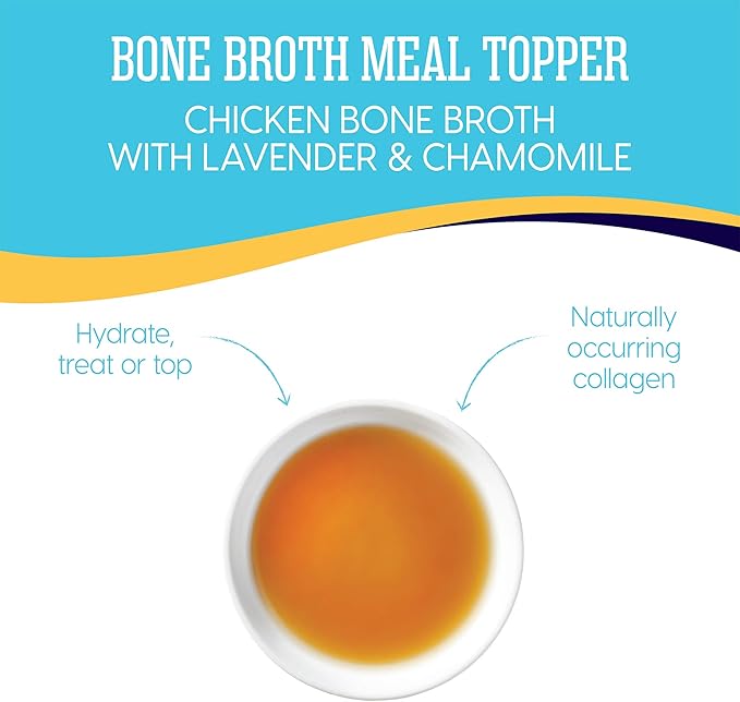 Solid Gold Chicken Bone Broth for Dogs - Grain Free Dog Food Topper Rich in Collagen and Superfoods - Nutrient Dense Dog Gravy Topper for Dry Food - Promotes Gut Health and Hydration - Single