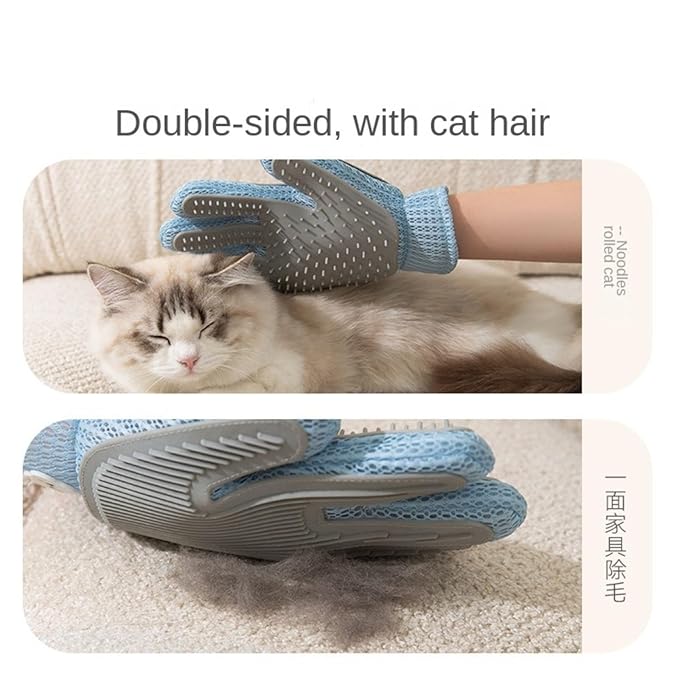 Pet hair removal gloves for cats and dogs, universal massage, bathing, and soaking integrated, front side grooming for cats, back side hair removal