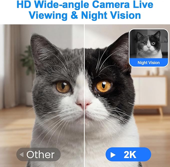 Pet Companion Robot with 720P HD Camera,Interactive Toy for Dogs and Cats,360°Movement, Night Vision, Two-Way Audio,App Control(Only 2.4G WiFi)