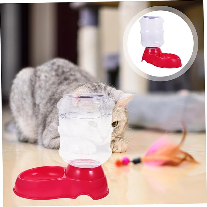 Cat Automatic Feeding Device Pet Food Bowl Water Basin Drinking Fountain Safe Easy to Clean