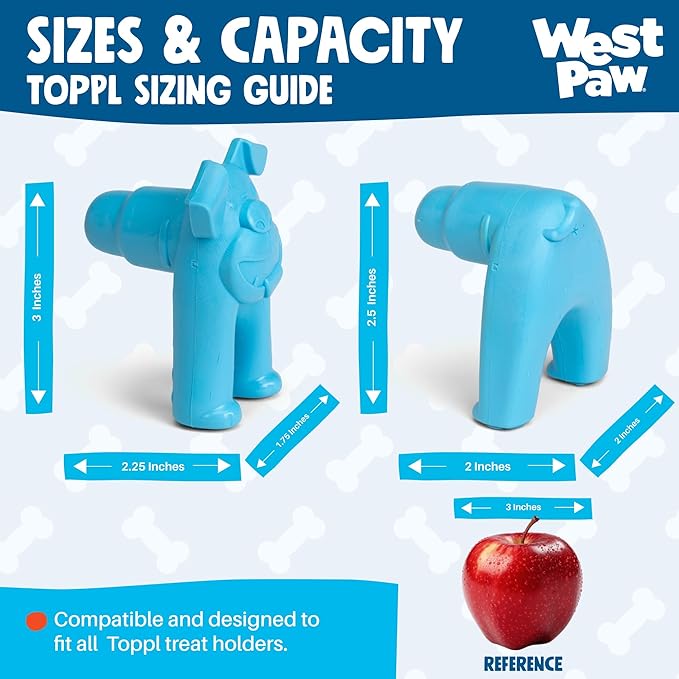 WEST PAW Toppl Stopper Insert Accessory for Toppl Dog Treat Toy – Keeps Toy Steady and Upright for Filling and Freezing, Mess-Free Treat Prep, Dishwasher Safe, Made in USA - Granny Smith Green