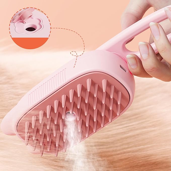 Brosse Vapeur Chat, Multi-Function Cat Grooming Brush Removing Loose Hair, Brosse Pour Chat, Cat Hair Brush For Short, Medium, And Long Pet Hair For Cats And Small (B)
