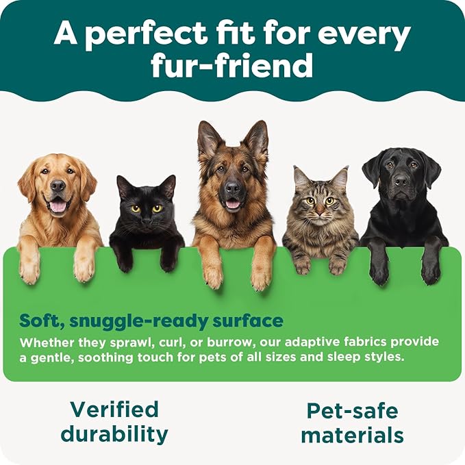 FurHaven ThermaNAP Self Warming Cat Mat, Dog Bed for Crates with Self-Warming Technology for Cozy Rest, Fully Machine Washable, Small, Plush Faux Fur, Cream