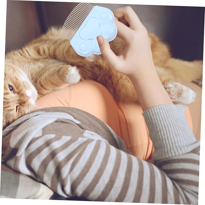 BESPORTBLE 2Pcs Feline Combs PET Grooming Brushes for Cats and Dogs Effective Hair Removal Tool Indoor Cat Comb for Loose Fur and Mats